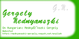 gergely mednyanszki business card